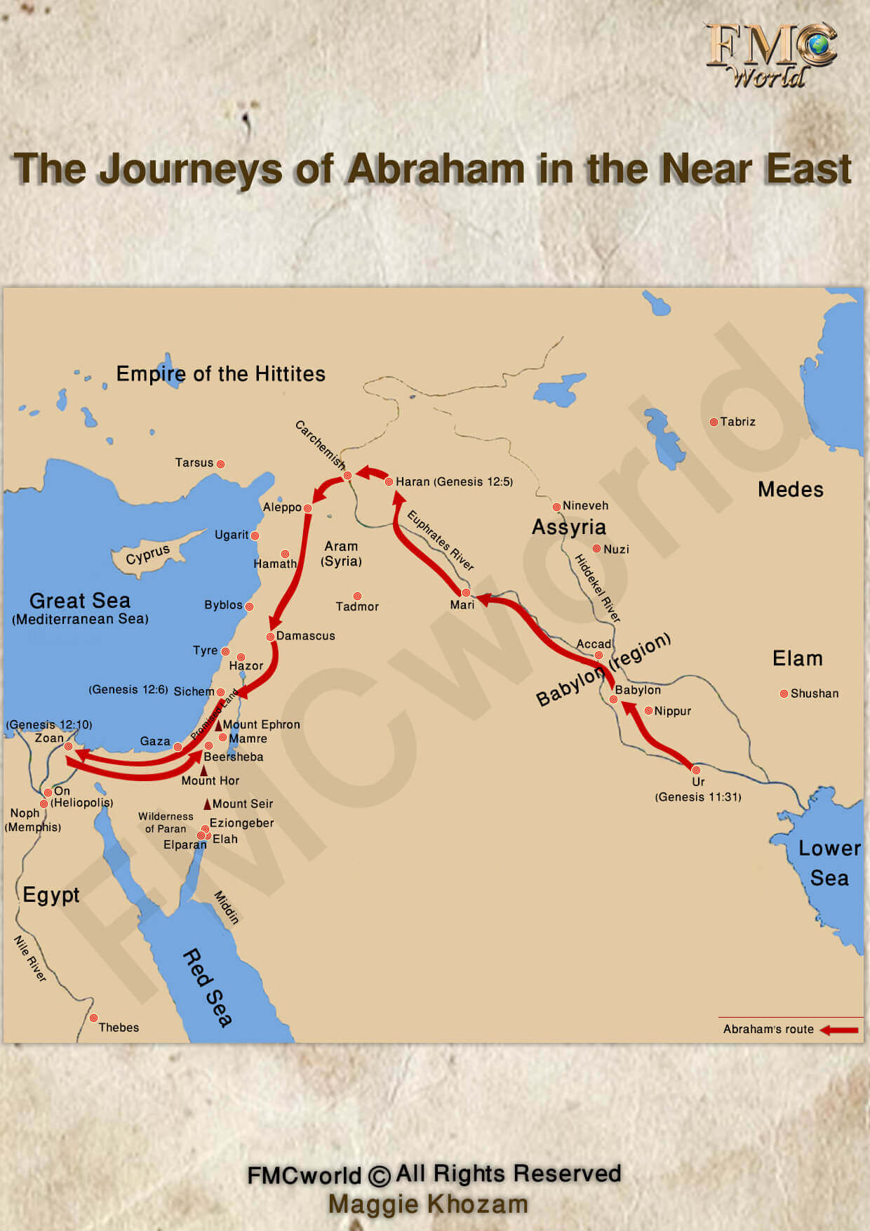 Old Testament Bible Maps Abraham